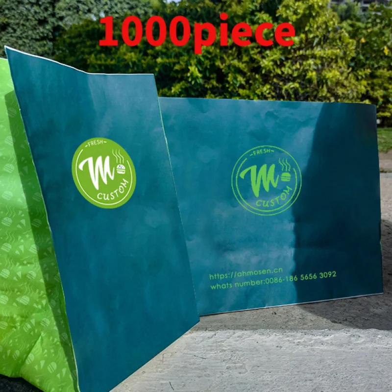 

10 00piece.Custom.One-Stop Custom Solution Service Fast Food Paper Packaging Custom Your Logo And Printing Paper Bags