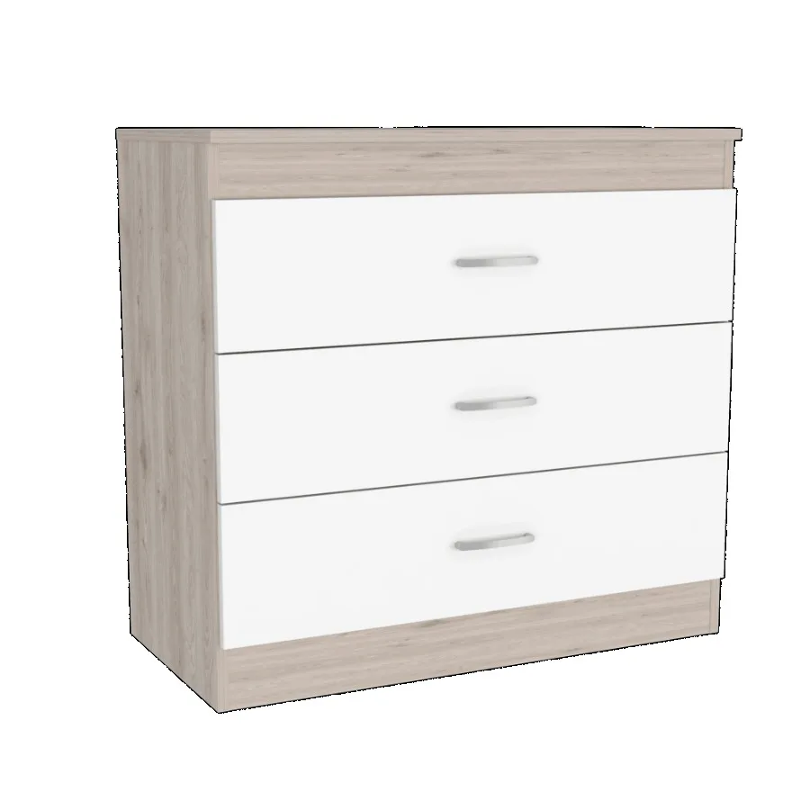 

Zurich Three Drawers Dresser Metal Hardware Superior Top