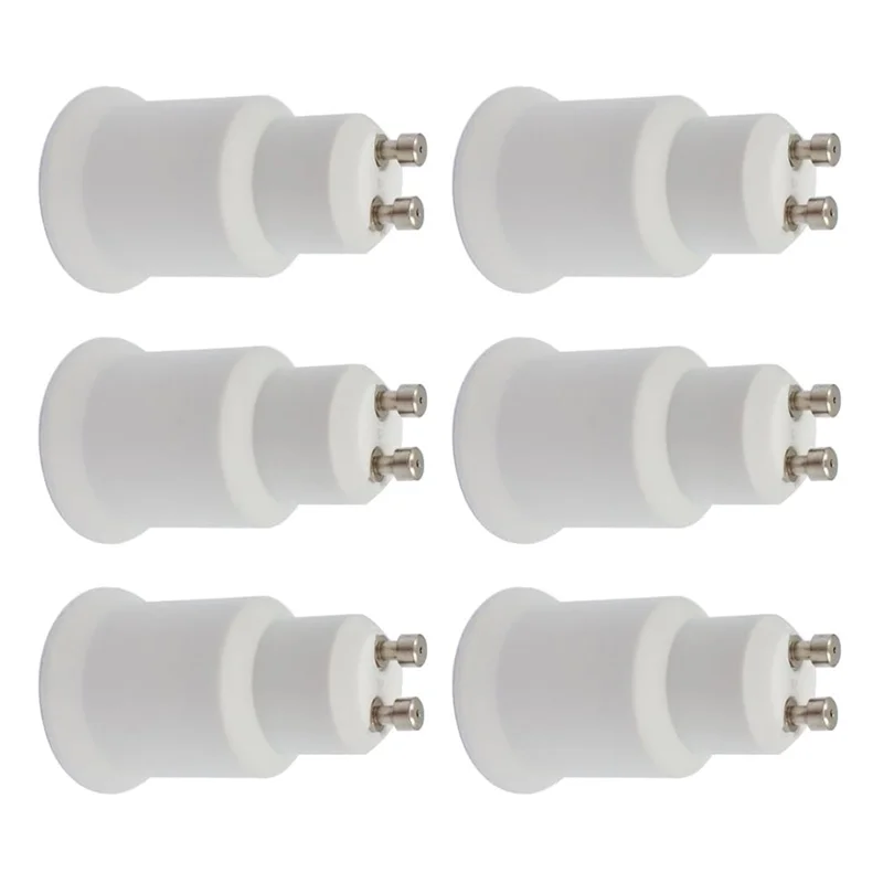 

Переходник Gu10 на E27 6 шт., адаптер конвертера гнезда Gu10 на стандартный винтовой цоколь E27