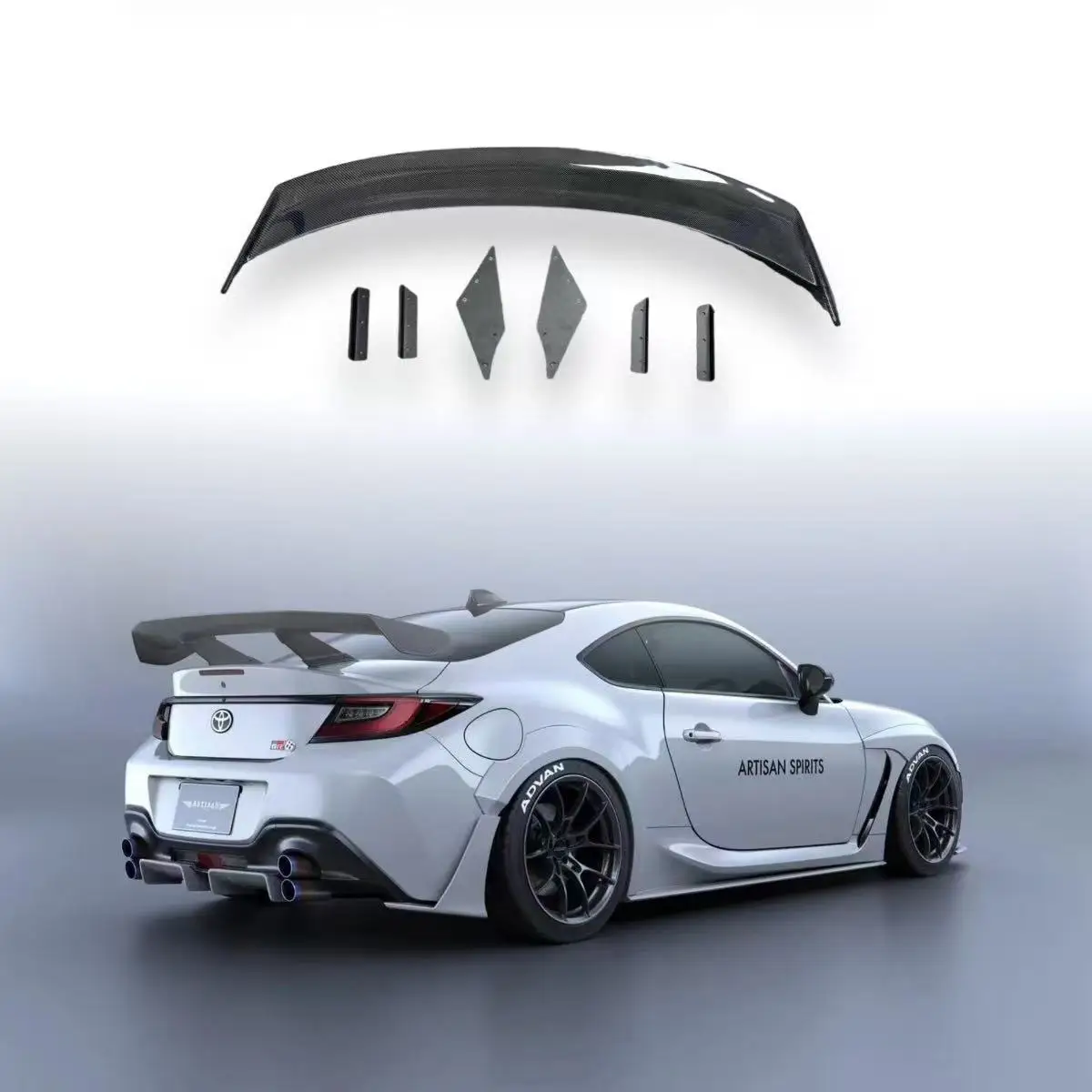 

For 2020+ Toyota GR86 Subaru BRZ modification and upgrade ART style carbon fiber rear wing spoiler