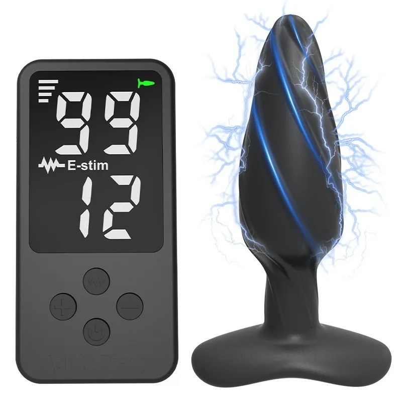 99 Level Tazer Shocker Electric Shocker Prostate Massager Butt Plug Anal Plug Wireless Remote Sex Toys for Women Men Anal Ass