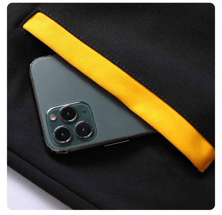 Vielseitiger, trendiger zweiteiliger Trainingsanzug für Herren mit Kapuze, lockerer Passform, langärmligem Sweatshirt, Jogginghose mit Kordelzug, Schuluniform, Alltagskleidung – Detail 12