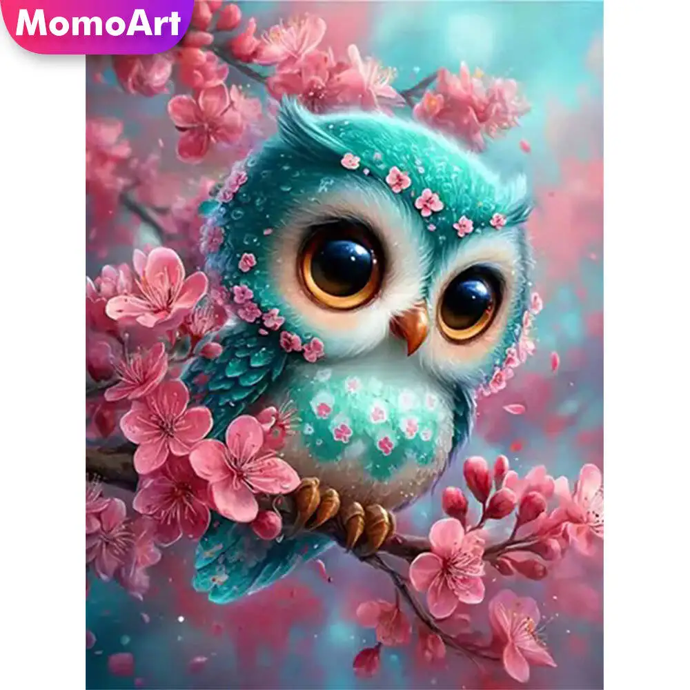 Momoart Katze Diamant Malerei Tier bunte Diamant Mosaik Bild Strass Mond Wand Dekor