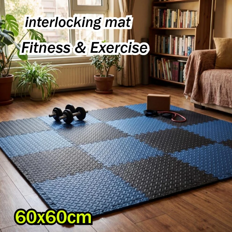 

Напольный коврик-пазл из ЭВА-пены 60x60 см для спортзала, большой, для упражнений, для домашнего фитнеса, защитное покрытие для пола, 6/12 шт.