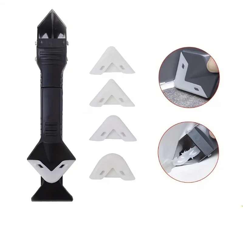 1-10PCS Multi-Surface Grout Scraper Tool Silicone Blade for Removing Old Caulk From Bathroom Tile Kitchen Countertop