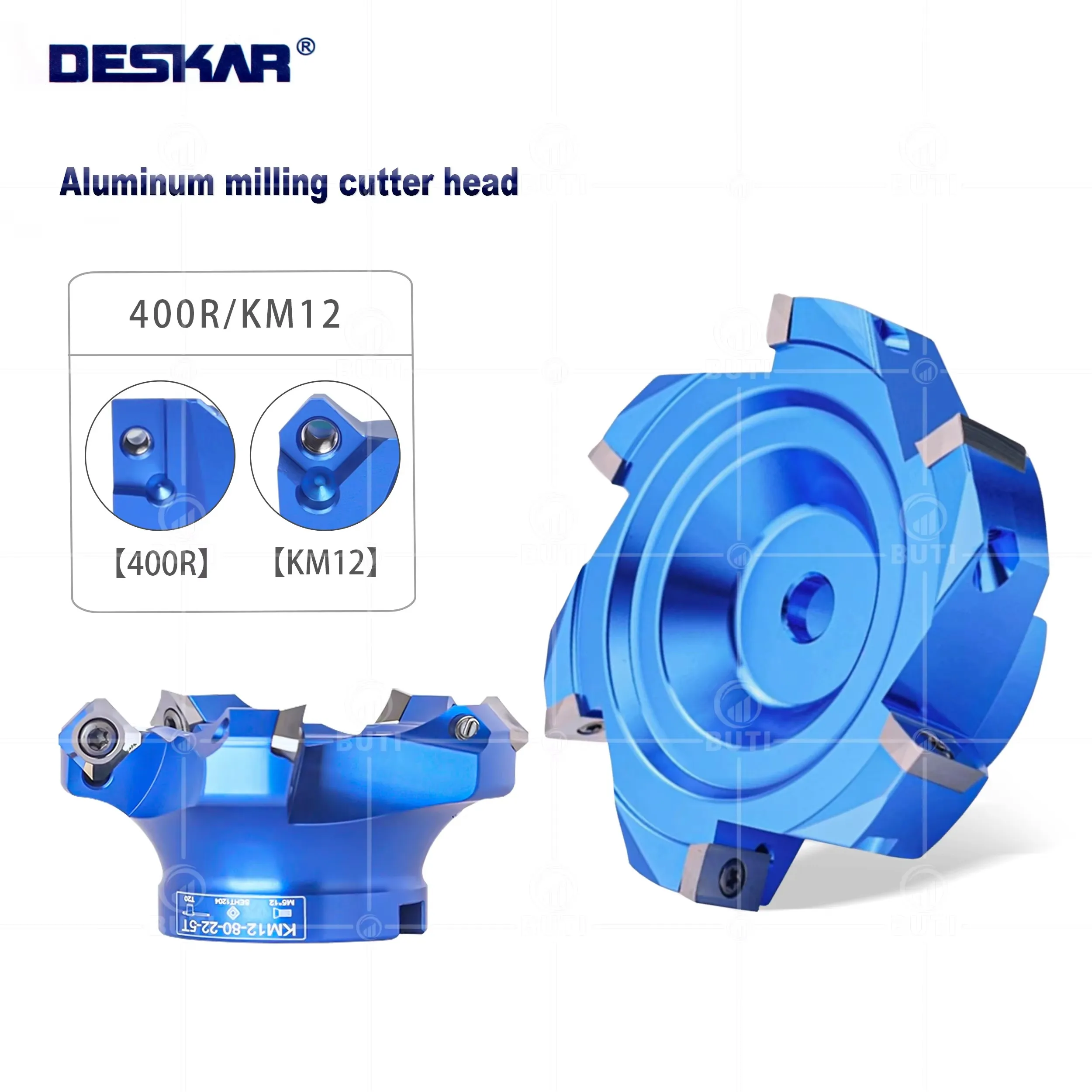 

400R/KM12 Алюминиевый отрезной диск KM12-63-22-4T 400R-50-22-4T Токарный станок с ЧПУ Торцевой фрезерный диск, используемый для лезвия APKT/SEHT с ЧПУ