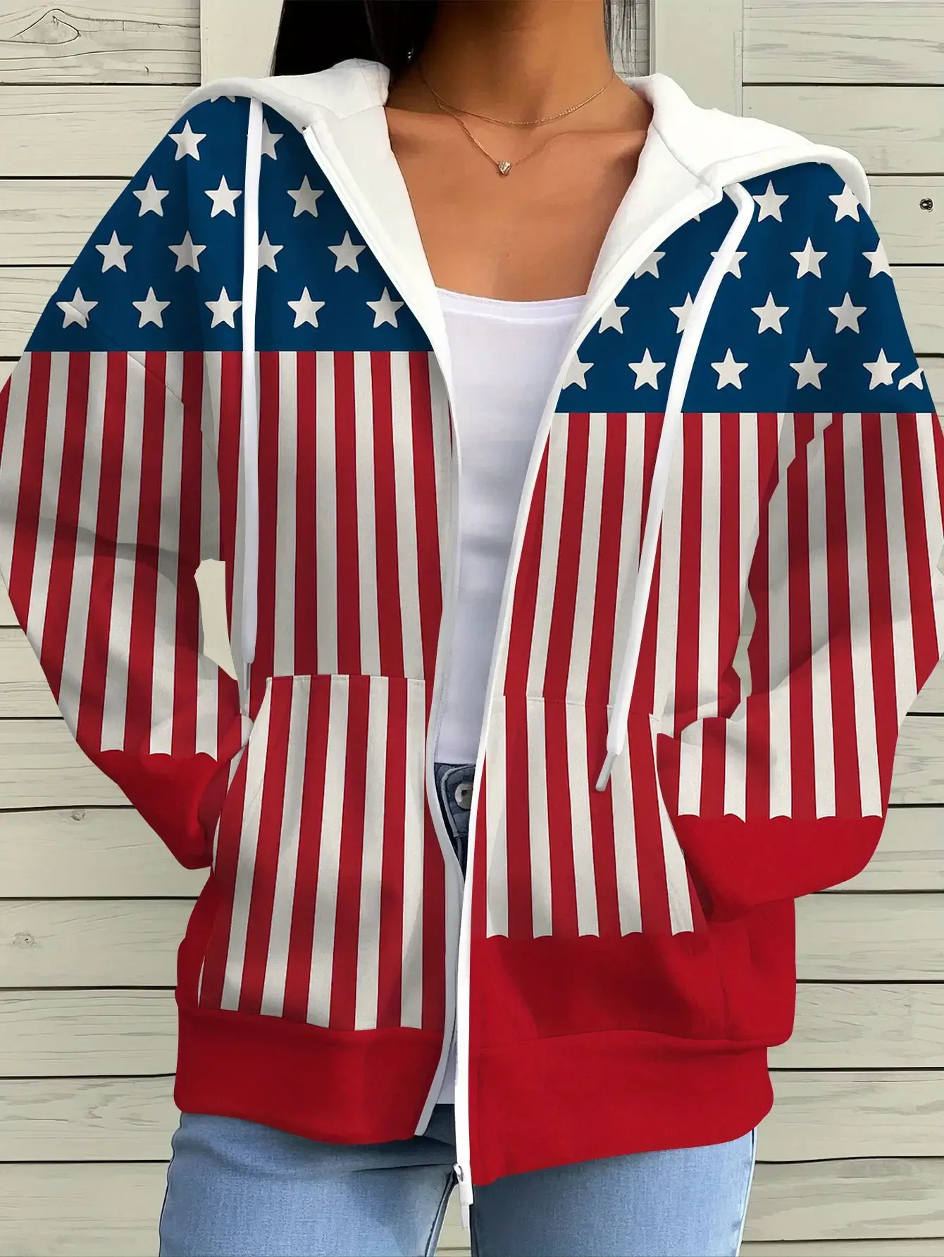 

Ladies' long sleeved loose and elegant style jacket with zippered pockets, open top jacket, jaqueta masculina