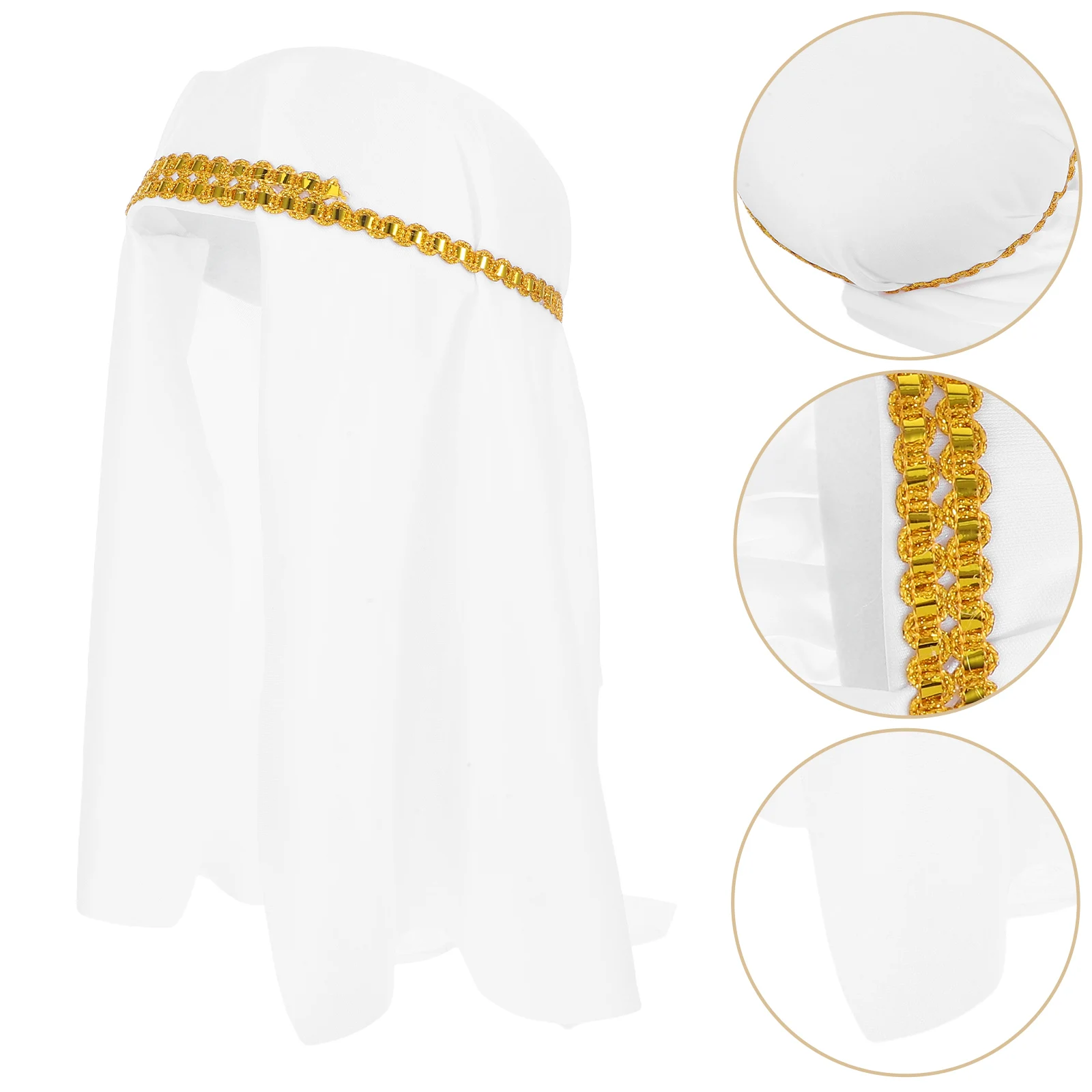 Chapéu árabe tamanho único, adequado para a maioria dos poliéster, ideal para festas à fantasia de Halloween, acessórios de máscaras, eventos de cosplay dramáticos