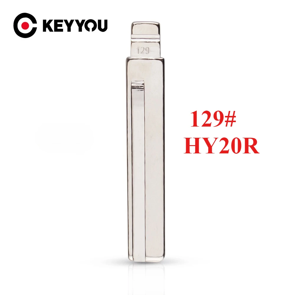 

KEYYOU 10 шт. 129 # 129 HY20R для Hyundai Kia для keydiy KD xhorse VVDI JMD, металлический необрезанный пустой флип-лезо для дистанционного ключа автомобиля