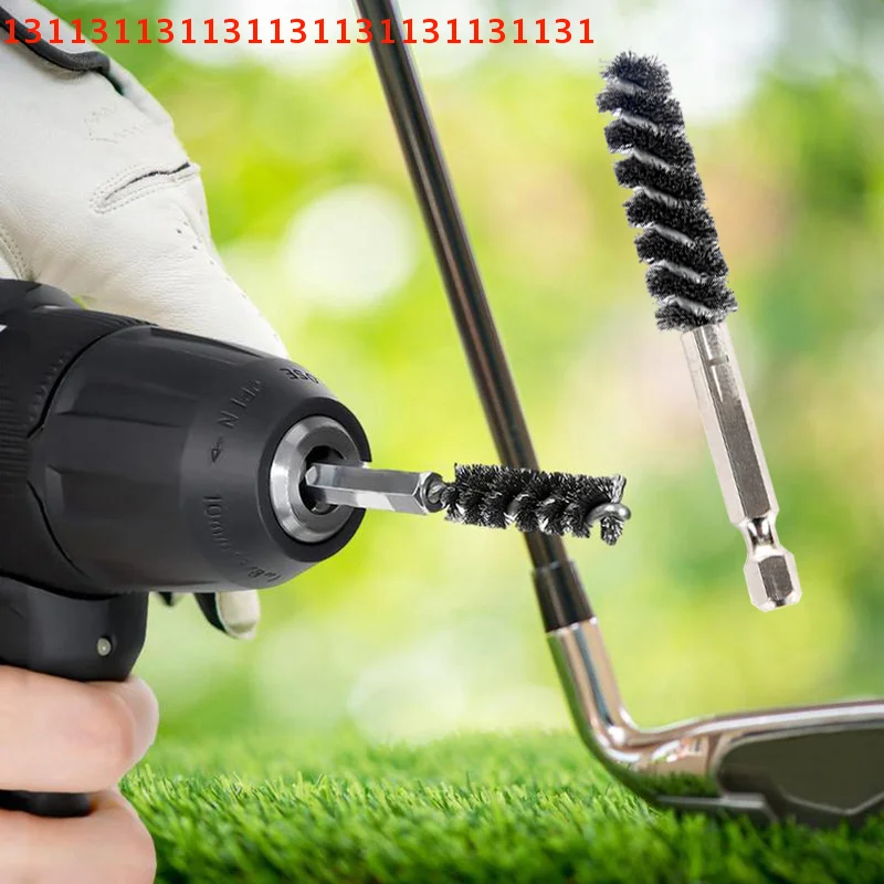 

Hexagonal Rod Golf Iron Head Rust Remover Brush Golf Club Cleaning Polish Golf Clubs Head Hosel Brush Electric Drill Wire Brush