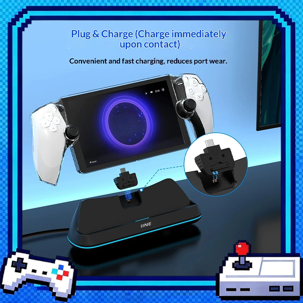 IINE Portal charging cradle streaming handheld charger magnetic charging cradle can be charged with a shell For PS5