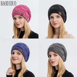 Xinbaoguan 60% acrylic 9875 autumn and winter mixed color wool knitted hat with versatile yarn and warm pullover women's hat