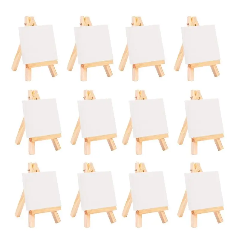 

Набор для рисования ABDW-12Pcs: мини-мольберт + мини-холст 3x3 дюйма, для детского творчества, рисования, поделок, маленький настольный мольберт для школы