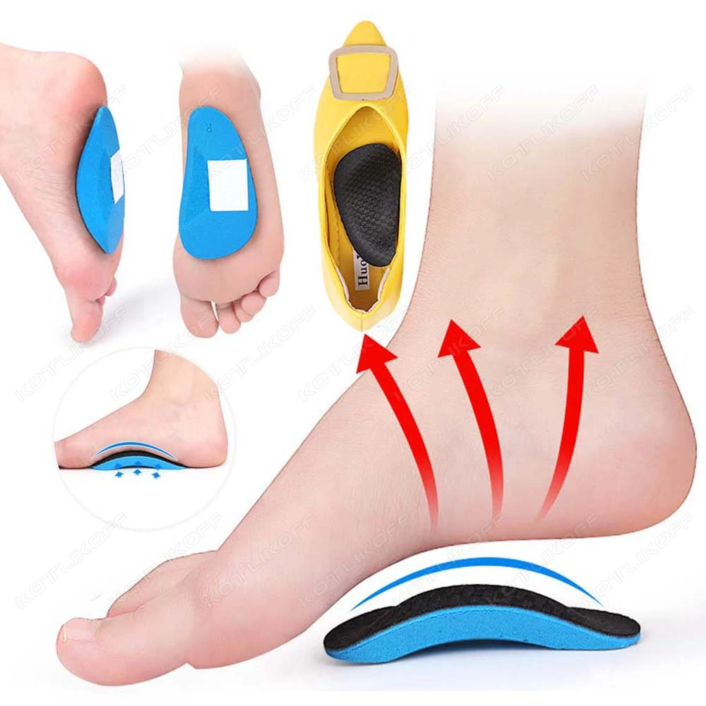 Self-Adhesive Flat Feet Insoles Arch Support Orthopedic Pads For Shoes Men Women Foot Valgus Varus Sports Insoles Shoe Inserts