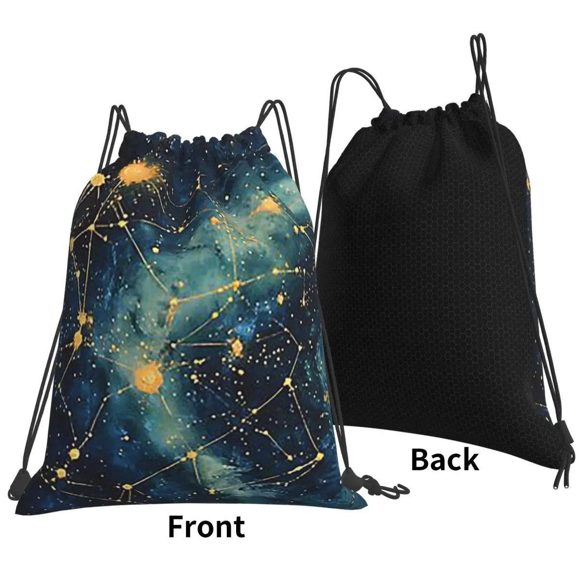 Celestial Cartography Backpacks Fashion Portable Drawstring Bundle Pocket Shoes Bag Book Bags For Man Woman Students