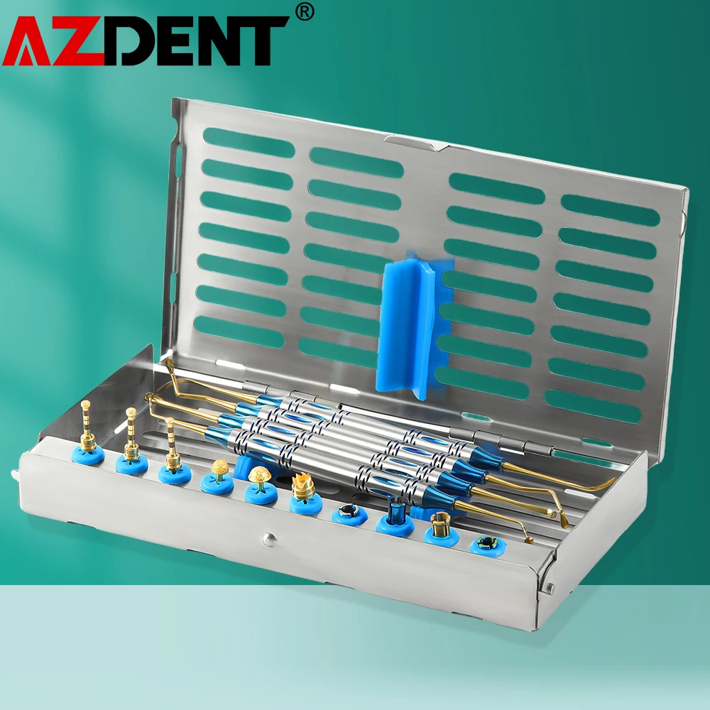 AZDENT Dental Sinus Lifting Elevation Kit Dentist Implant Drills Stoppers Guided Implant Surgery Kit Surgical Tools Lab