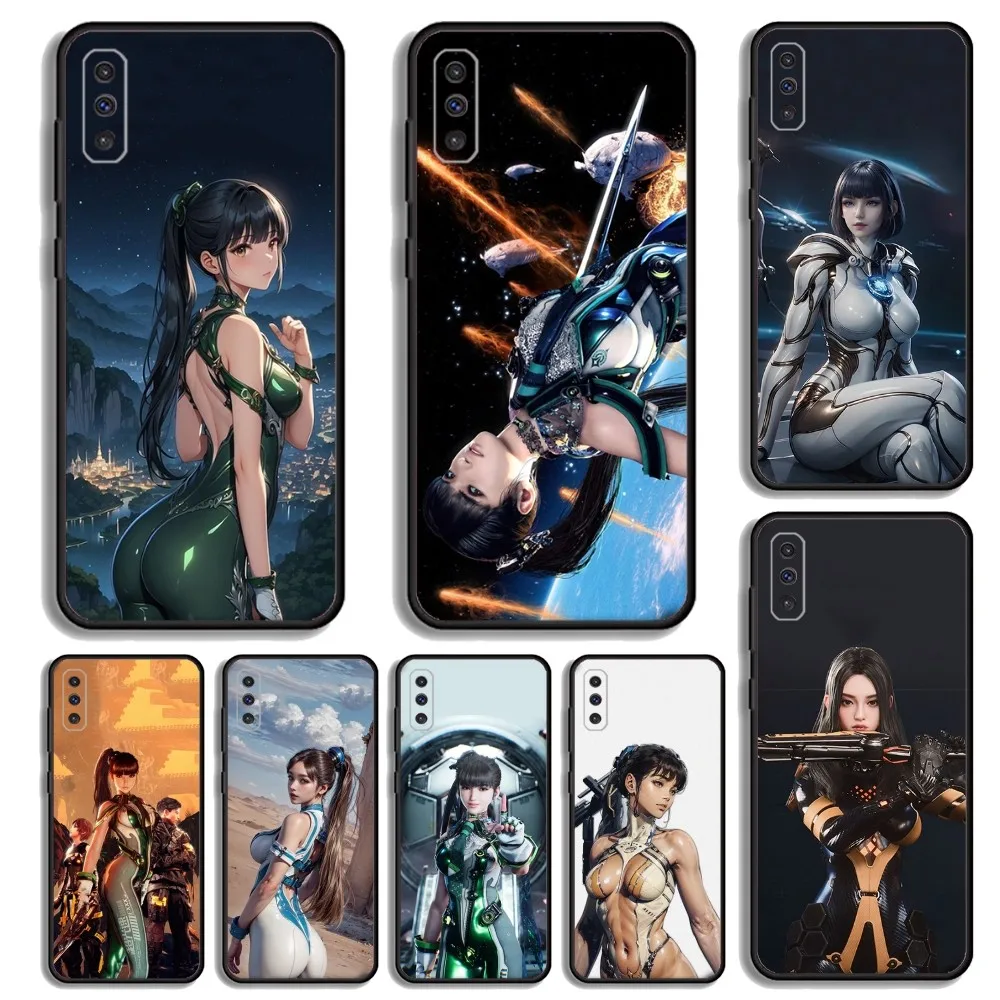 Game S-Stellar Blades Phone Case For Samsung S23,23,22,30,21,10,9,Note20 Ultra,Lite,Ultra,5G,Plus,FE,Black Soft Case