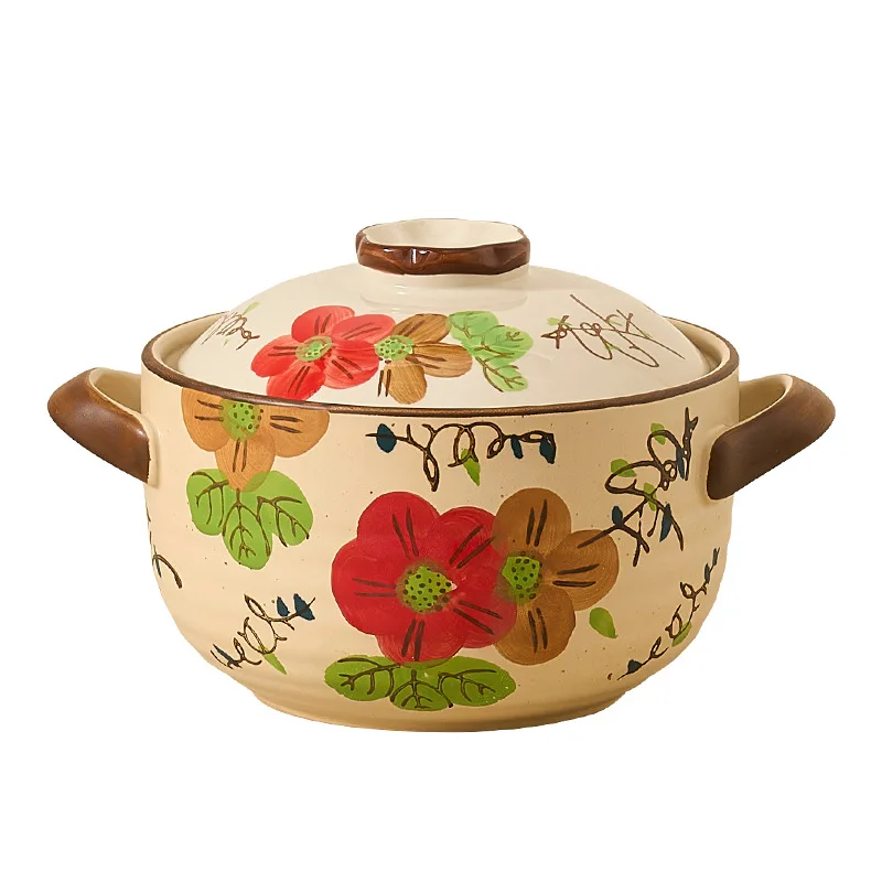 

DSA ceramic casserole household high temperature resistant gas stove special ceramic soup saucepan dry burning rice pot