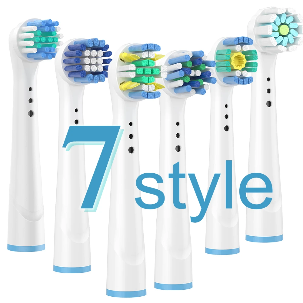 Cabeçotes de Escova de Dentes Substituíveis Compatíveis com Escovas Elétricas Oral B Professional 1000 1500 3000 6000 7000 7500 7Type