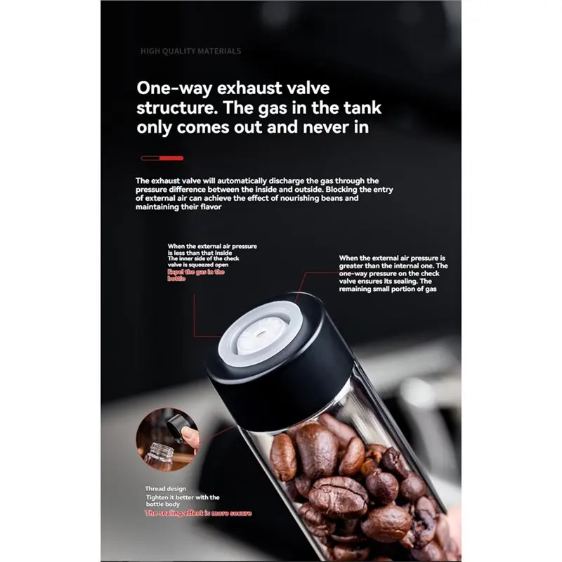 YCOC-Funnel Included Coffee Bean Storage Rack 22-25G Single Dose Coffee Bean Sample Tubes With One-Way Exhaust Valve