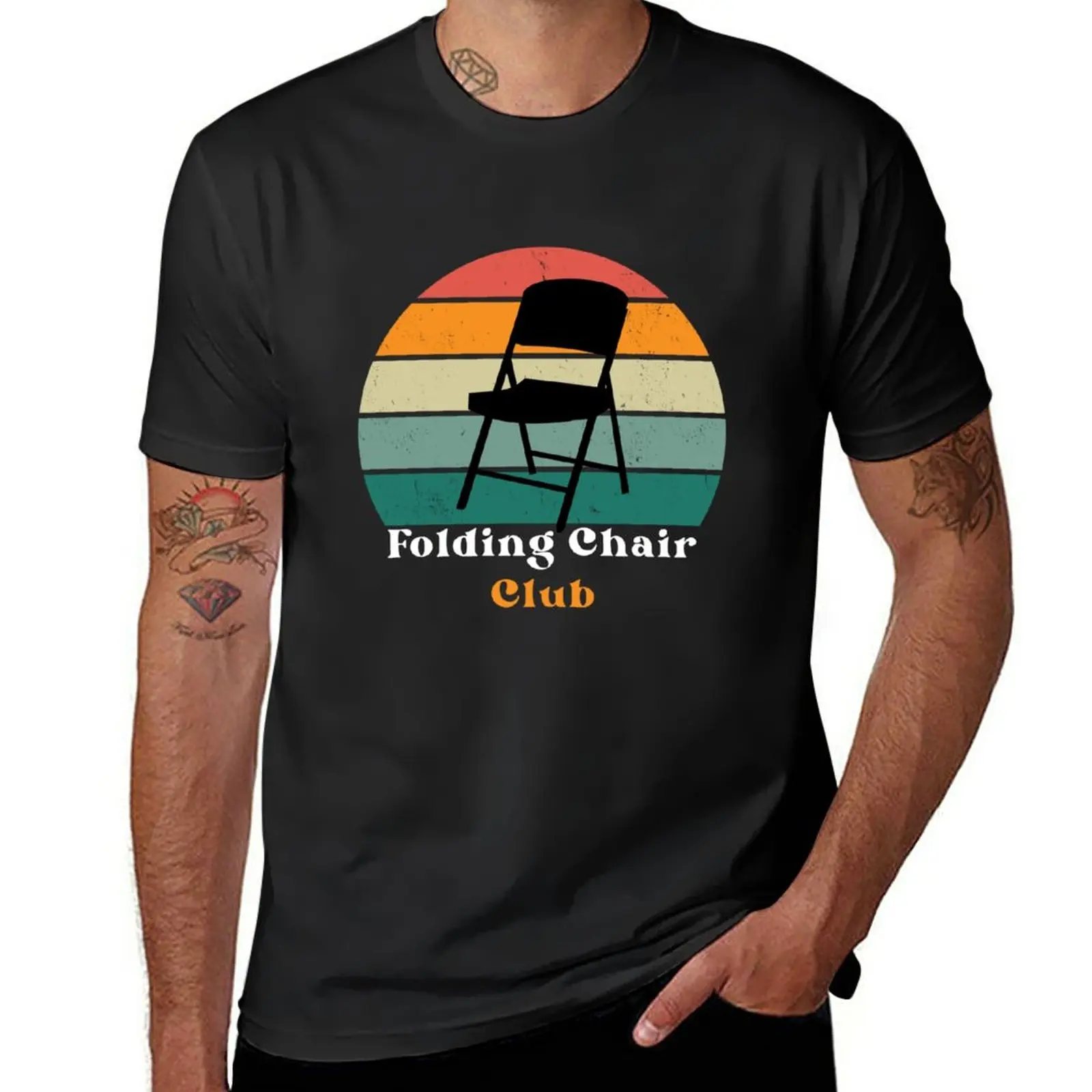 New Folding Chair Club, Folding Chair, Folding Chair funny shirt T-Shirt T-shirt for a boy shirts graphic tees Men's clothing