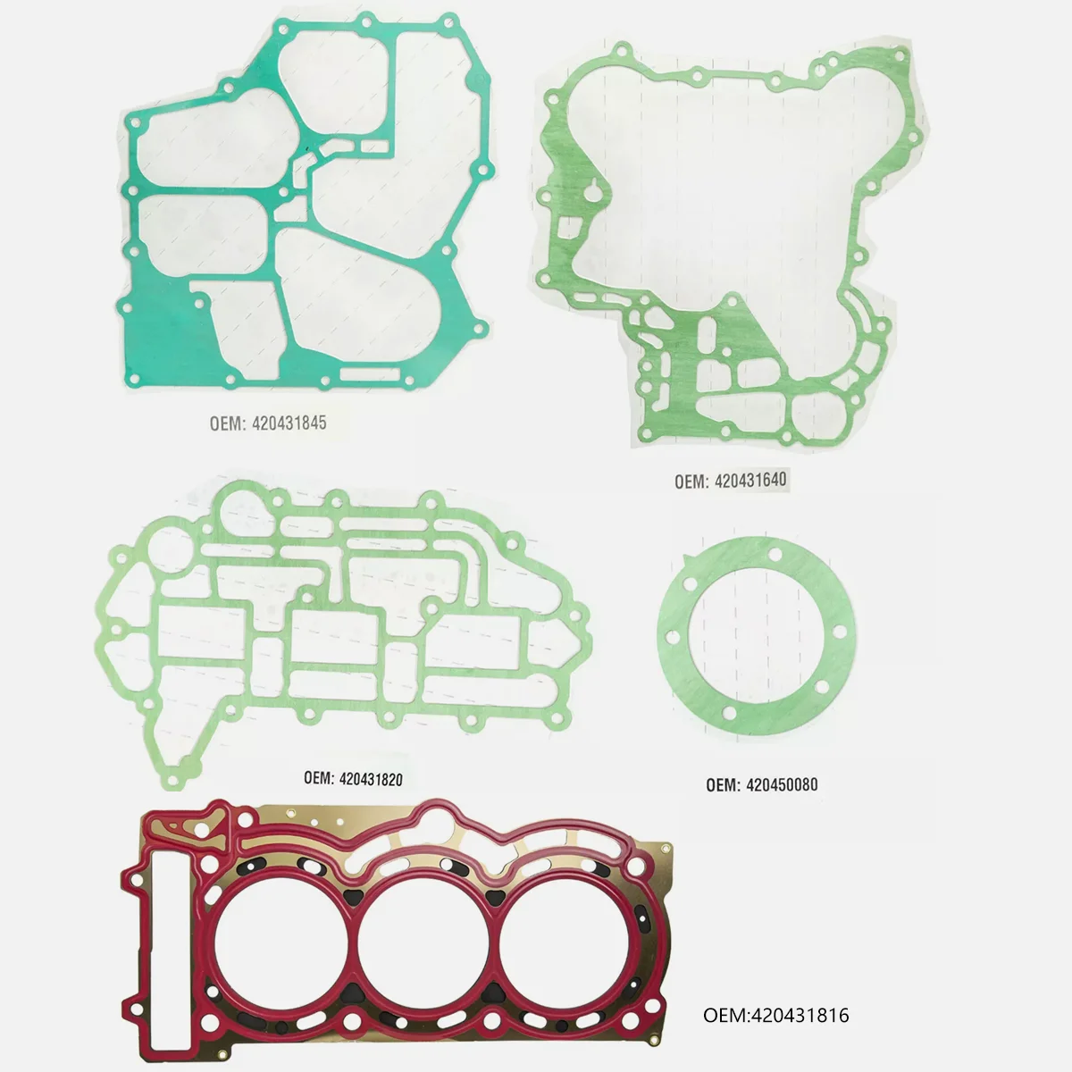 Complete Engine Cylinder Head Crankcase Gasket Set Kit For BRP Can Am Maverick X3 X-3 R Turbo