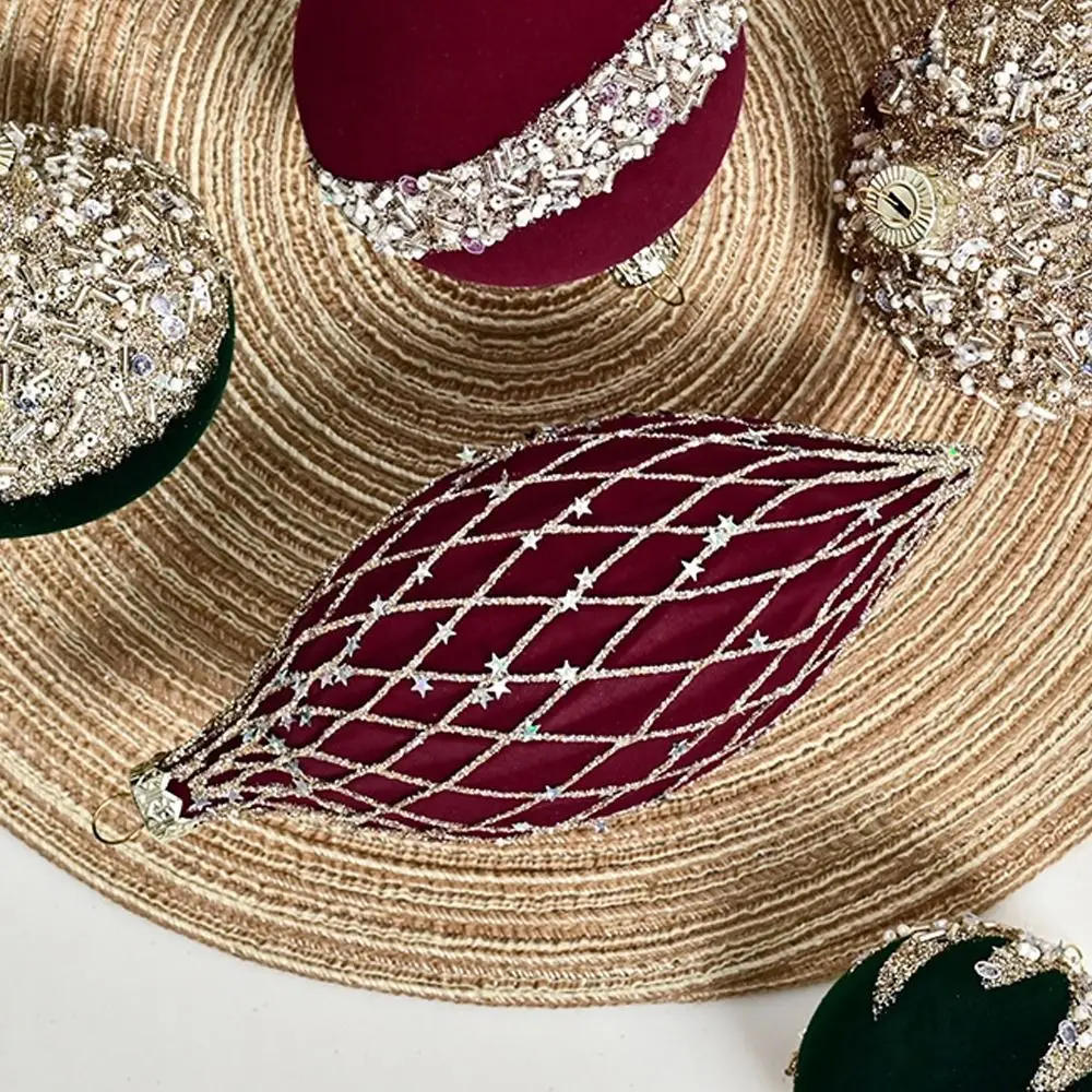 10 قطع من كرات عيد الميلاد المخملية اللامعة المقاومة للكسر، كرات معلقة لعيد الميلاد بلون سادة وقابلة لإعادة الاستخدام #4