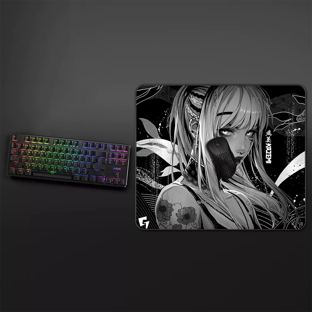 Dark Kazemi Premium Gaming Mousepad 45*40cm E-Sports Mouse Pad Anime Mouse Mat Game Professional Balance Keyboard Mat Table Mats