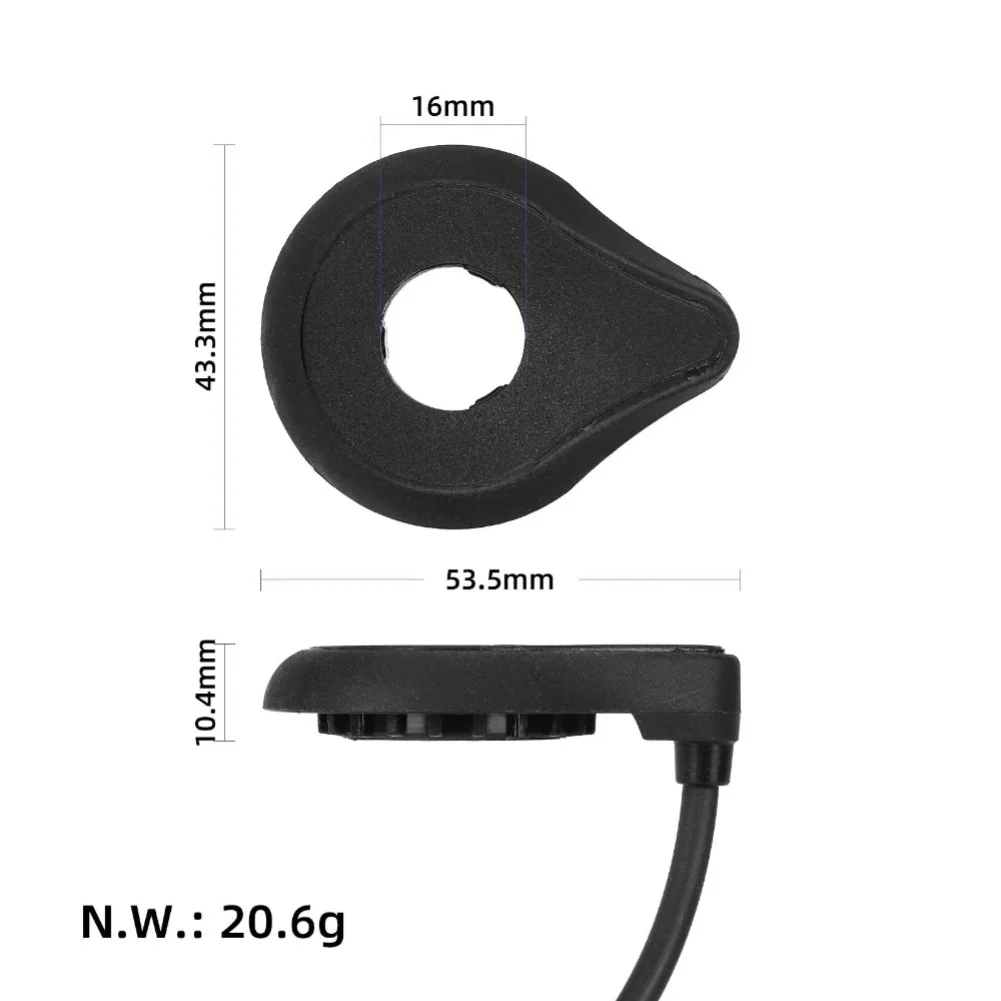 E-Bike Pedal Assist Dual Hall Sensor Kit with 12 Magnet Waterproof Head ABS Bracket 36cm Cable 5.35x4.33x1.04cm Black 20.6g