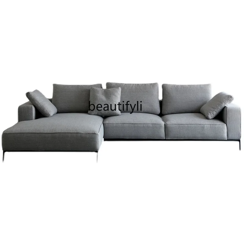 

Fabric Sofa Living Room Modern Large and Small Apartment Type Three-Person Corner Sofa for Multi-User Combination