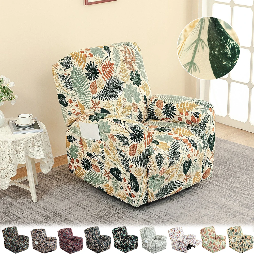 

Ethnic Style Printed Recliner Protector Covers for Single Chair Non-Slip Armchair Slipcovers for Home Office Decor Copridivani