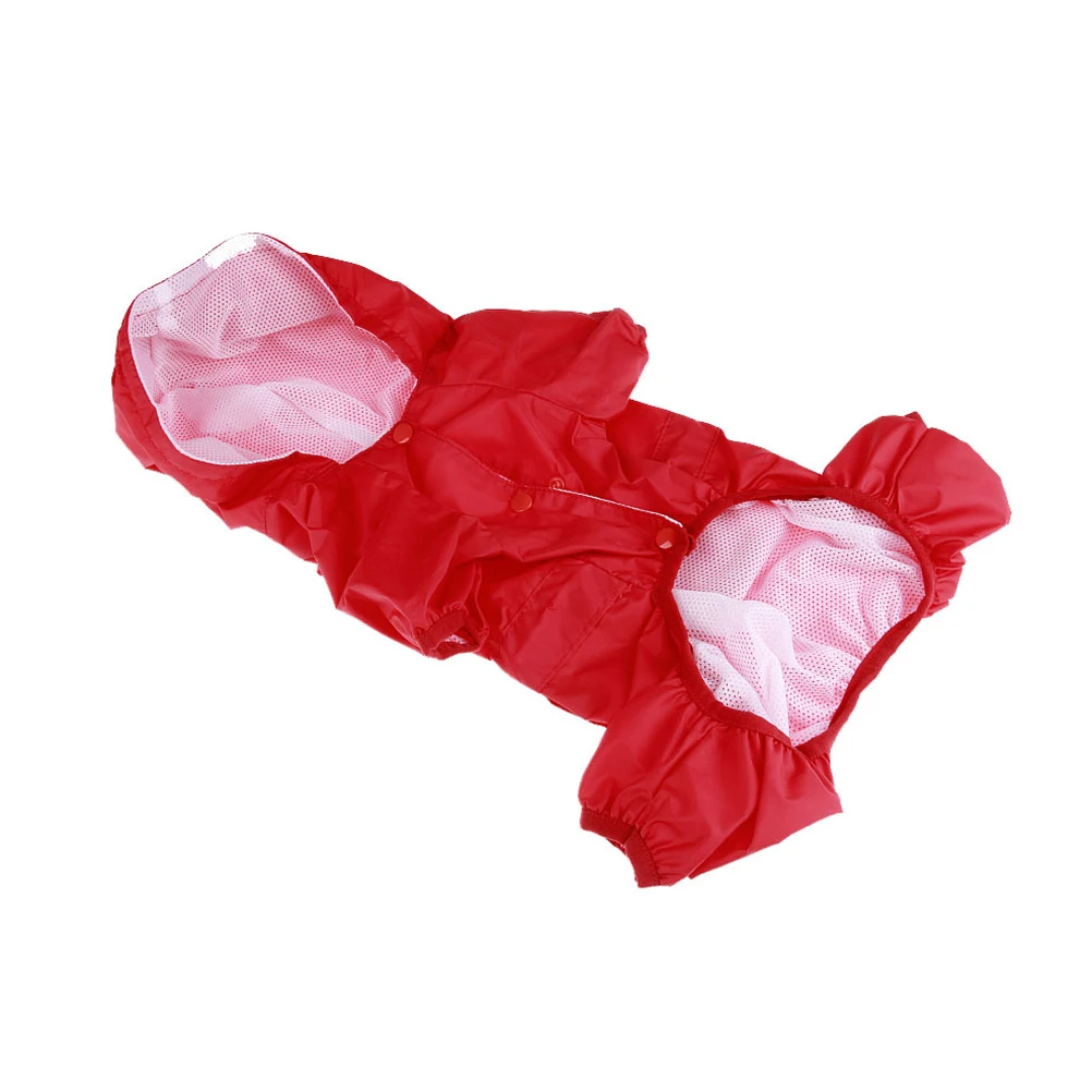 

Dog Rainwear Waterproof Hooded Coat for Small Pets Breathable Lightweight Rain Slicker Red M Stylish and Comfortable