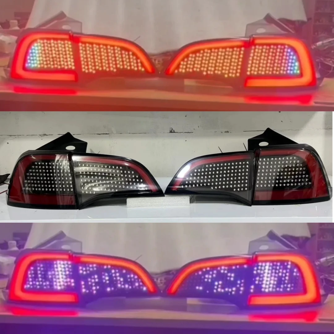 Car Tail light Taillight for Tesla Model 3 Y modified starry sky Brake lamp reverse light with dynamic Turn signal