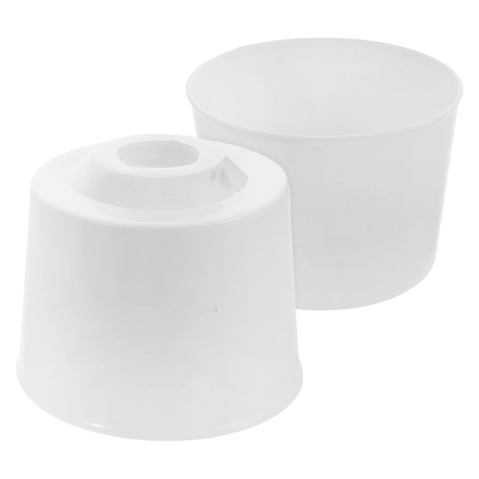 

2pcs Ceiling Cup Covers White PVC Canopy Caps Universal Protective Base for Bathroom Bedroom Compact Design Guard Light Cover