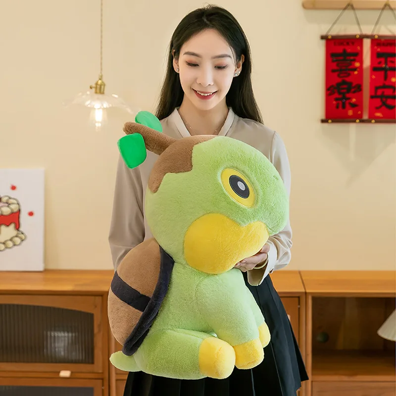 Pokémon Turtwig Plush Doll Turtle Stuffed Toy with Sprout on Head Soft Pocket Monster Plushie Anime Figure Collectible Kids Gift
