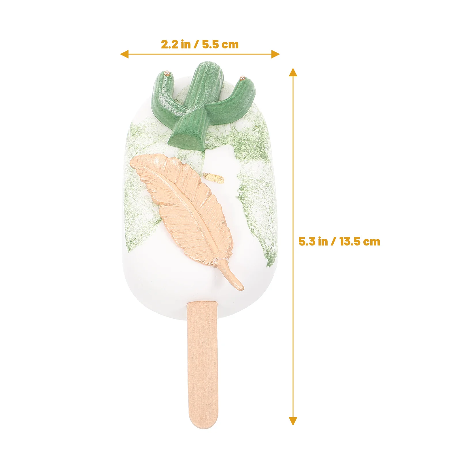 Durable Safe Artificial Ice Cream Cactus Popsicle Decor for Long Lasting Display and Photos Fake Ice Cream Photography Props
