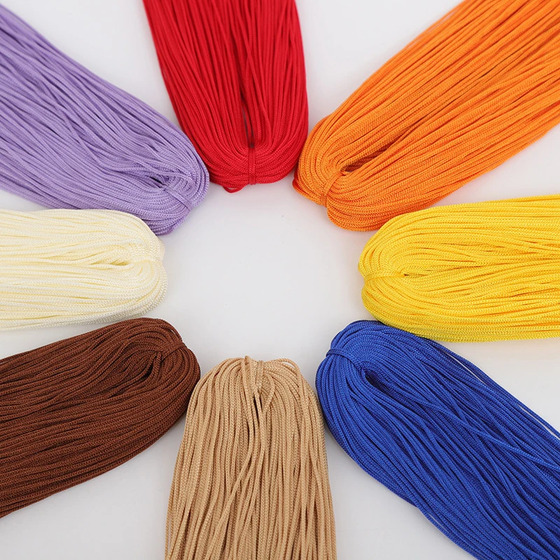 100M Colorful Nylon Cord Thread Crochet Hollow Line Macrame DIY Hand-Woven Bracelet Braided Handicrafts/Shoes