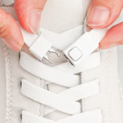 1Pair Press Lock Shoelaces Without Ties 8mm Double-layer Elastic Laces Sneakers Kids Adult No Tie Shoe Laces Shoes Accessories