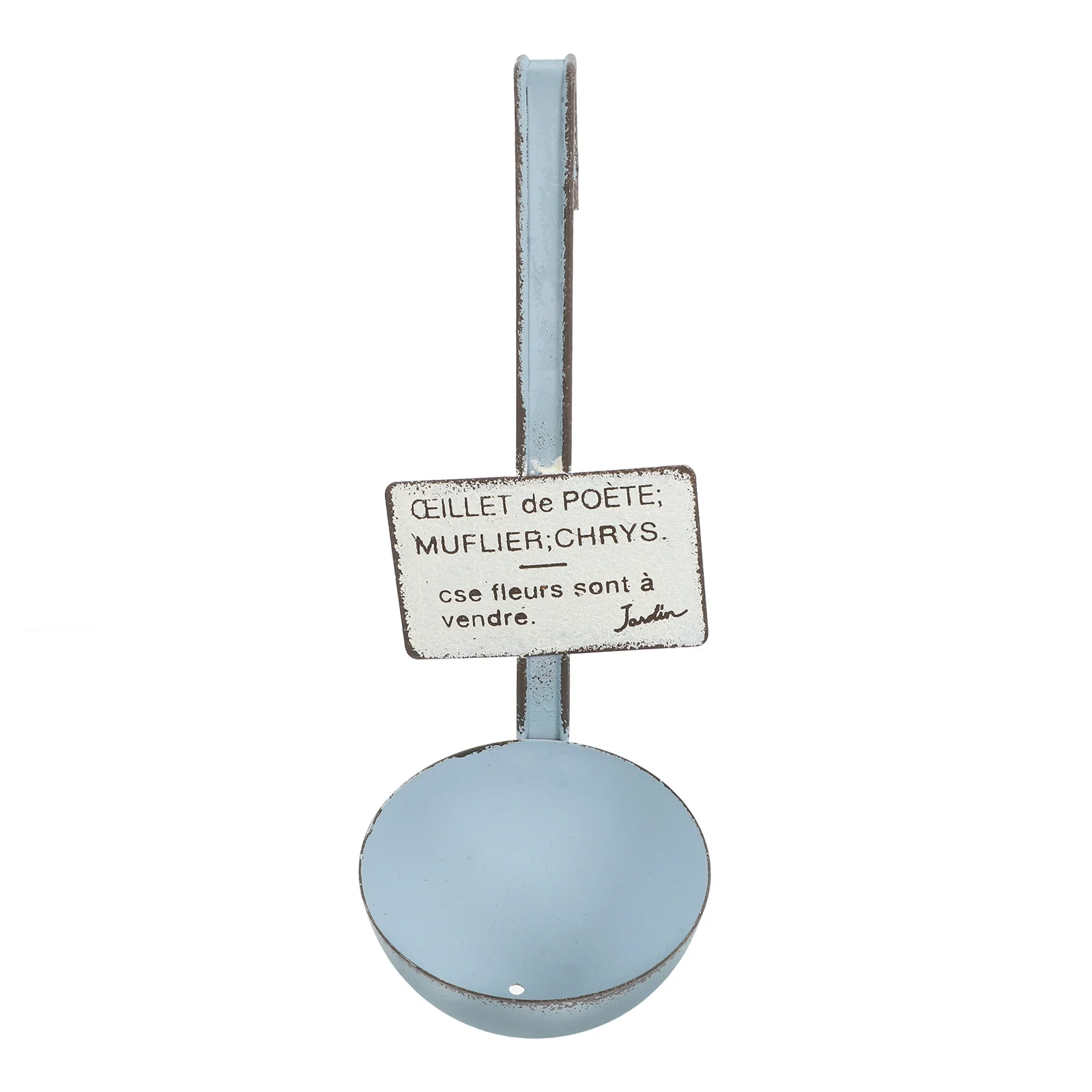 

Iron Hanging Flower Pot Spoon Shaped Unique Metal Planter For Garden Balcony Outdoor Indoor Railing Wall Fence Decorative Plant