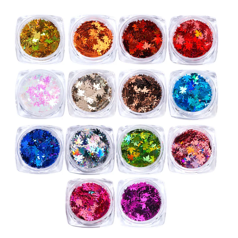 12 Scatole Pezzi Brillanti per Unghie Paillettes per Manicure Design Sfumato per Signore Decorazioni per Nail Art Fai da Te Manicure Creativa Paillettes Brillanti