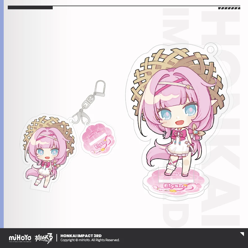 Official Elysia Vill-V Aponia Griseo Honkai Impact 3 Cosplay Anime Q version Acrylic Pendant Standing sign Anime Xmas Gift