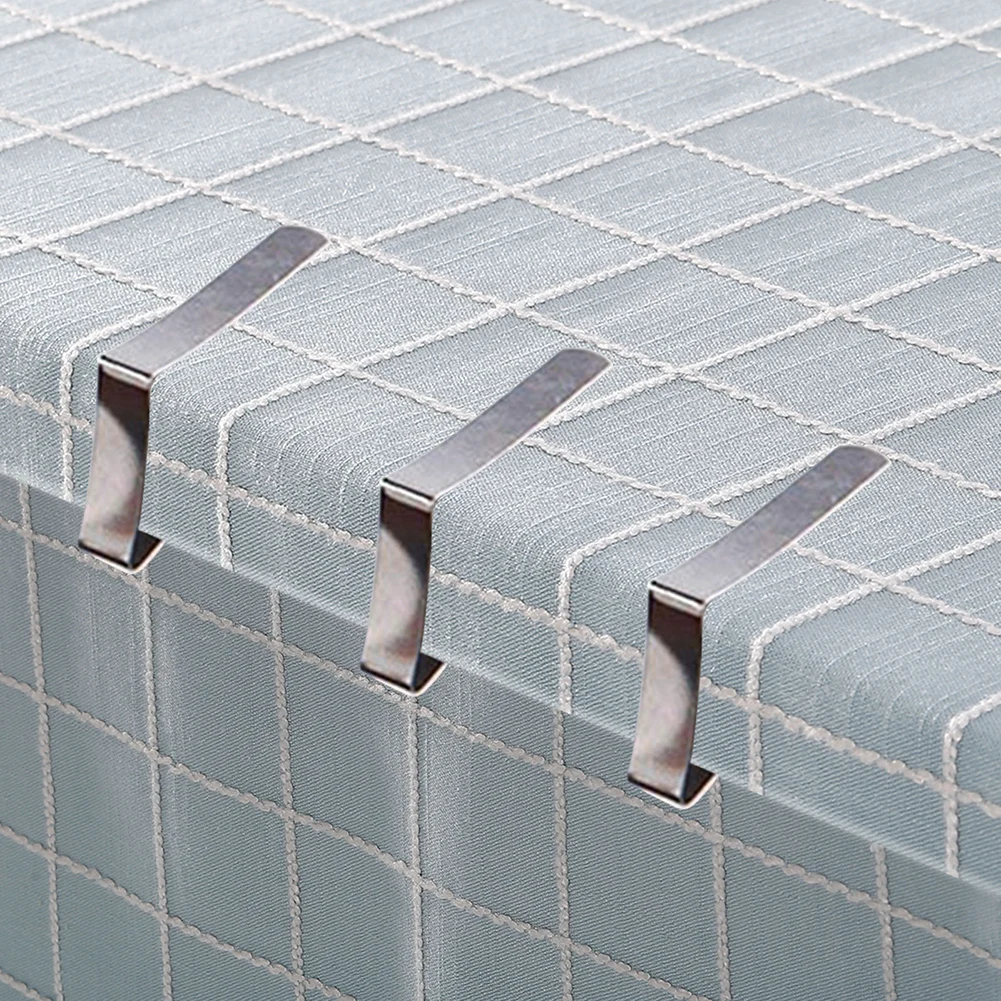 4/6/8 pezzi supporto di fissaggio clip per tovaglie in acciaio inossidabile adatti a tavoli spessi fino a 1,7 pollici antivento per matrimoni festa di laurea