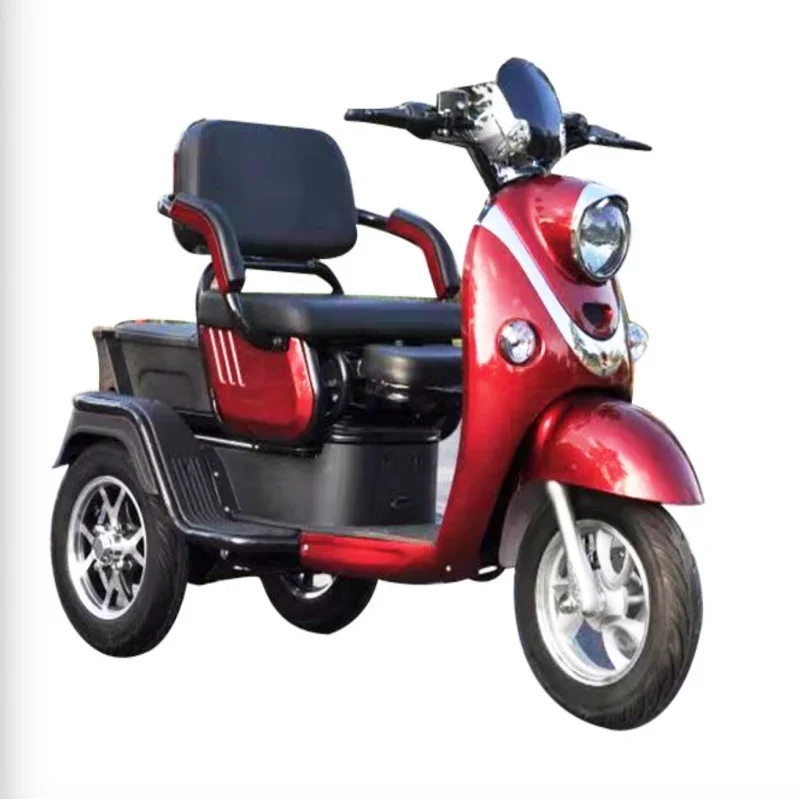 Family 48V 3-Wheel Electric Tricycle Open-Body Mobility Passenger Scooter Seat Cargo Use EEC Certified Motorized Driving