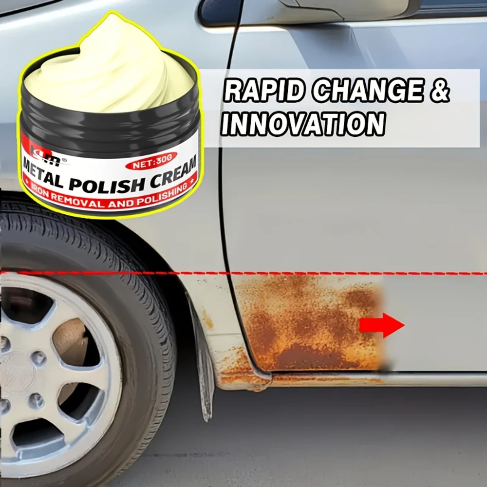 Multi-functional Metal Polishing Paste, Metal Iron Powder Remover, Scratch Repair Cream, Oxide Layer Disappearance, Suitable for