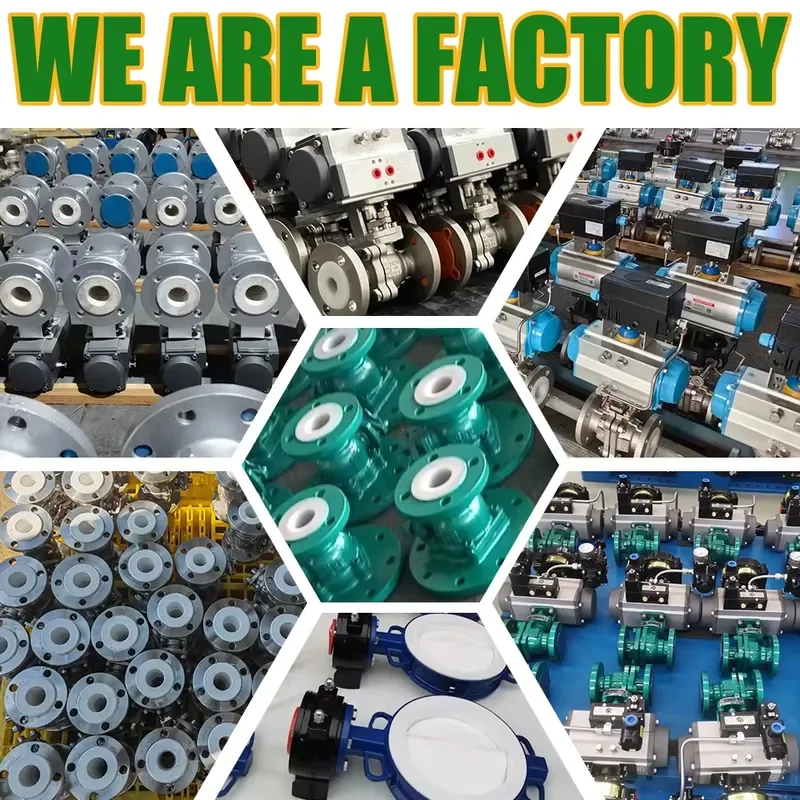 Manufacturer DN150 CF8 Resistant PTFE Lining Flange 2 Way 2 Pcs Ball Valve with Double Action Pneumatic Actuator