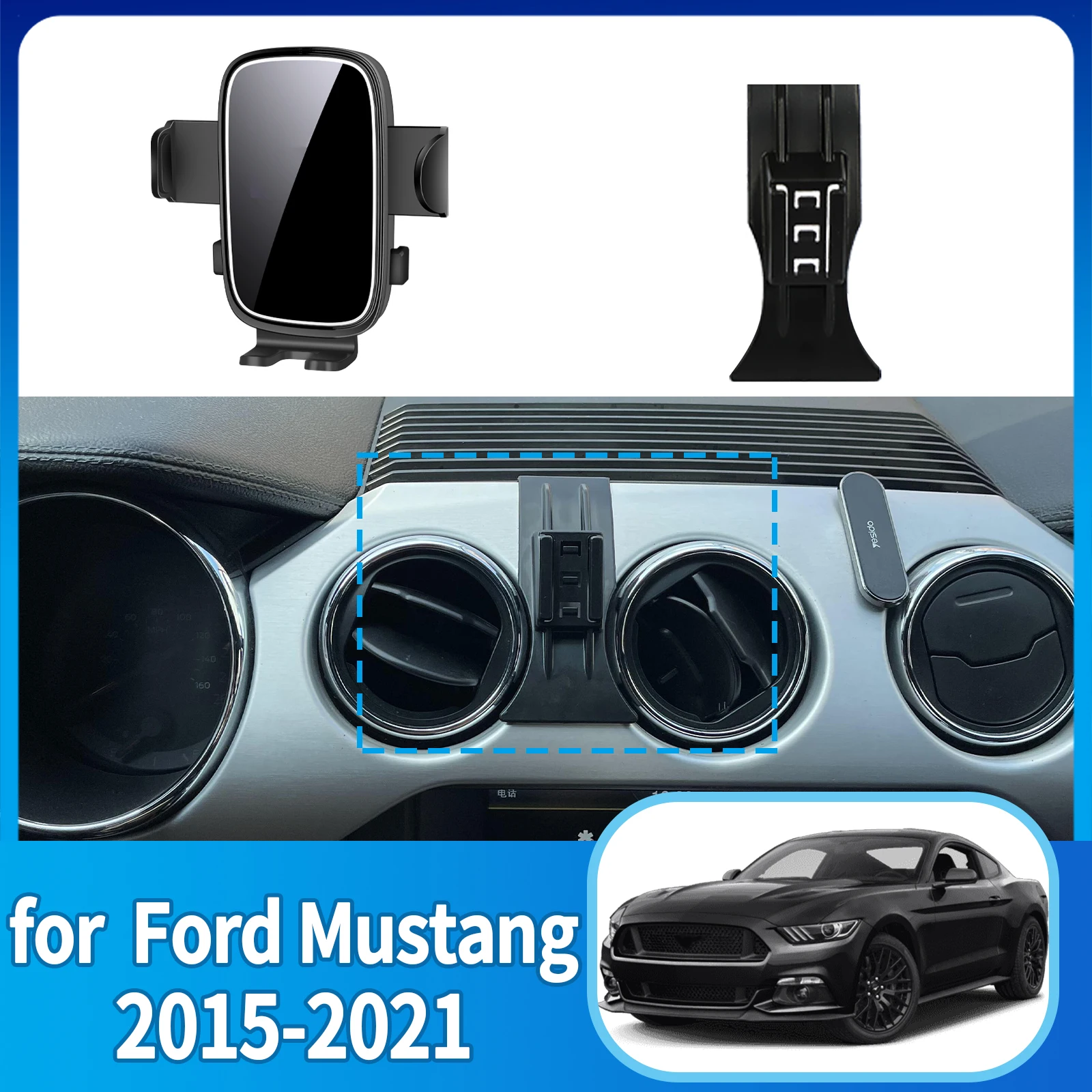 

fit for Ford Mustang 2015 2016 2017 2018-2021 Phone Holder, Dashboard Screen Mount Bracket Easy Installation​​ Car accessoires