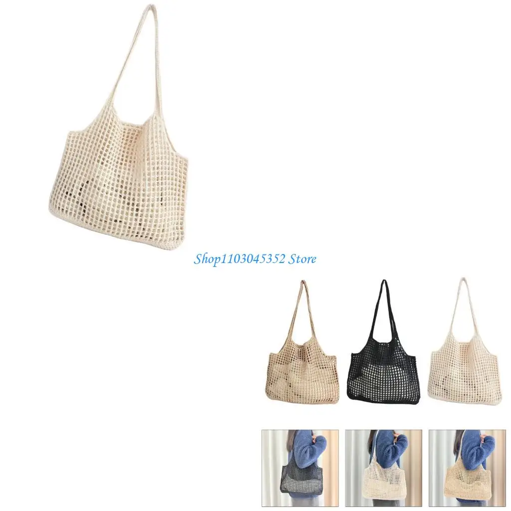 حقيبة كتف عصرية ذات سعة كبيرة وحقيبة يد نسائية مجوفة لتخزين عطلات الشاطئ والعطلات #1