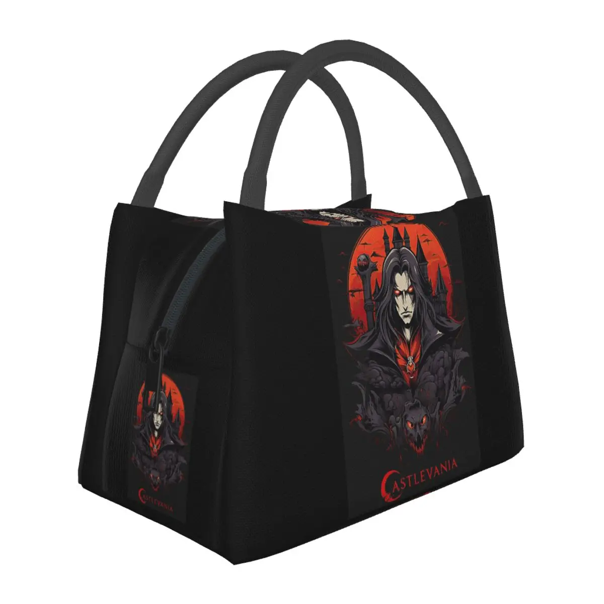 Castlevania - Dracula Portrait Lunch Bags Insulated Bento Box Lunch Tote Picnic Bags Cooler Thermal Bag for Woman Student Travel