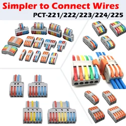 Quick Wire Connectors push-in Spring splicing Butt Wiring Connection Electrical Compact Cable Connector Junction box 2/3/4/5Pin