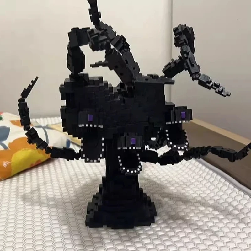Figurine d'Azione Stampate in 3D di Mineworld Wither Storm Enderman 12-20cm, Modelli di Villagers Annoying e Boss del Gioco, Ornamenti da Scrivania, Regali